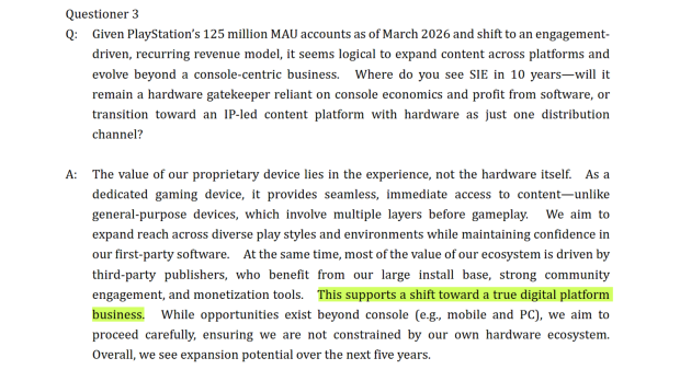 PlayStation CEO mentioned shift to 'true digital platform business' weeks before cutting game discs 1