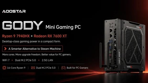 New Steam Machine rival offers a Ryzen 9 CPU and RX 7600 XT for $849, but you have to bring your own RAM