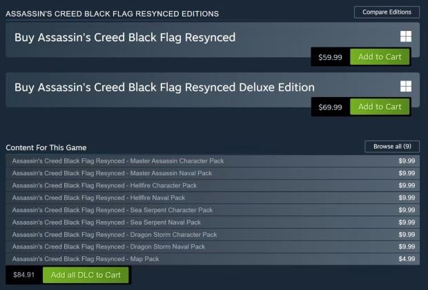 Ubisoft responds to Black Flag Resynced DLC critics by telling them they're 'not a requirement' 2