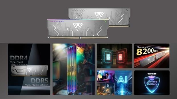 Patriot's Viper Steel 5 Infinite DDR5 memory features never-before-seen 3D Lighting, also hits speeds of 8000 MT/s 1