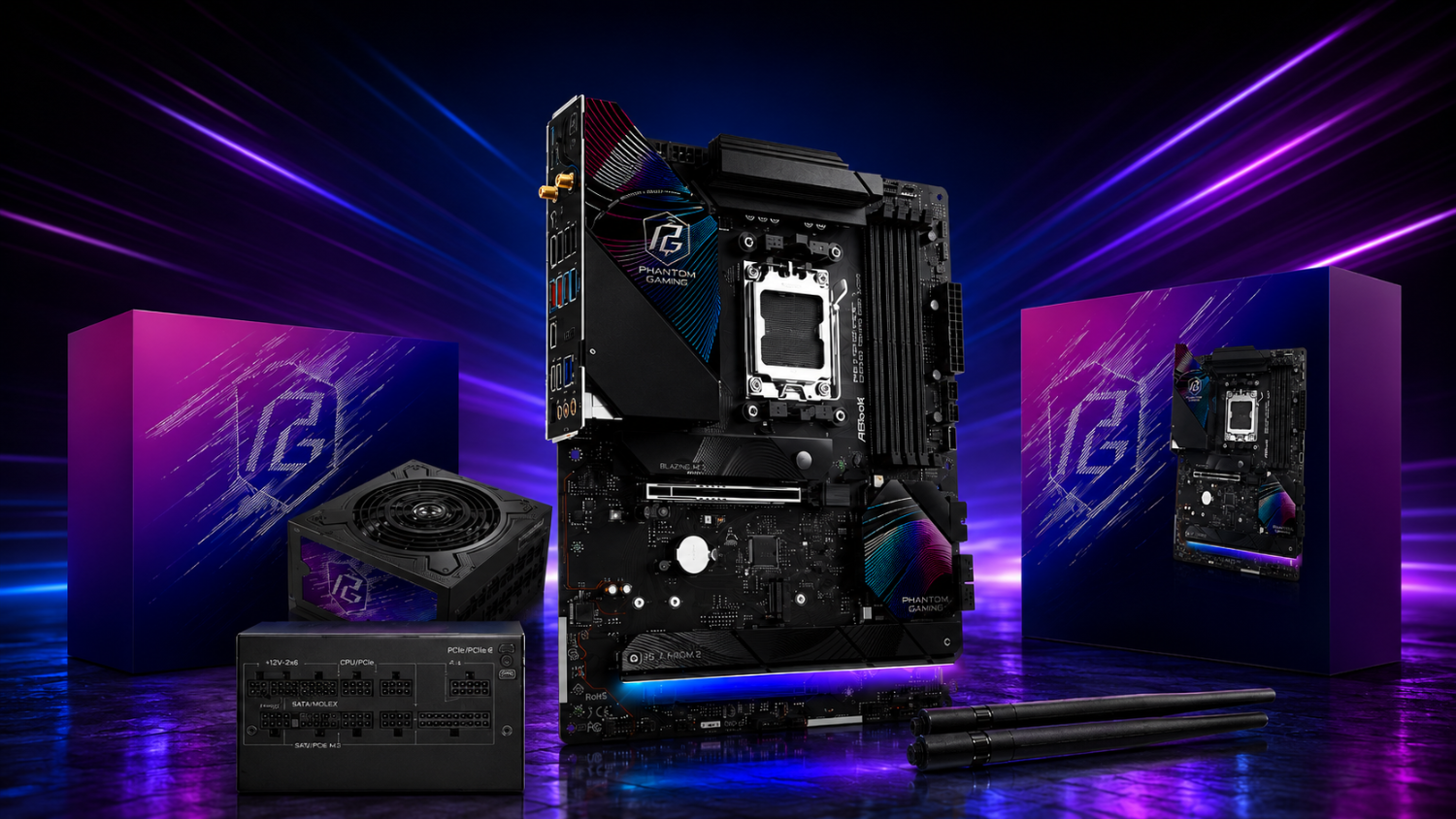 Giveaway: Win an ASRock B850 Riptide WiFi and Phantom Gaming PG-850G PSU