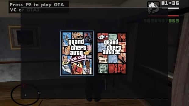 Modder plays GTA Vice City and GTA III on a TV inside GTA San Andreas 1