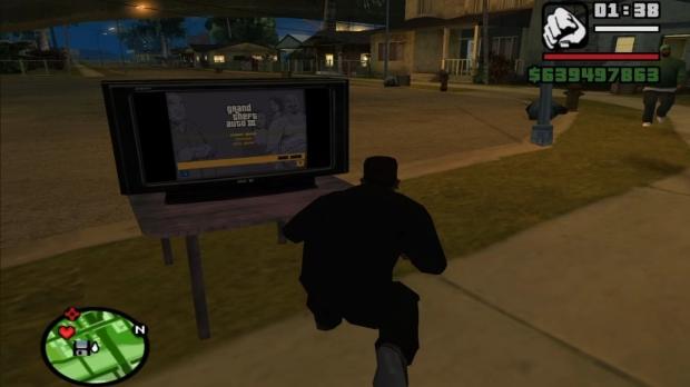 Modder plays GTA Vice City and GTA III on a TV inside GTA San Andreas