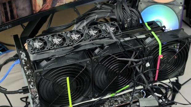Enthusiast puts 11 fans and an AiO on an RTX 3080, gains only 4 FPS