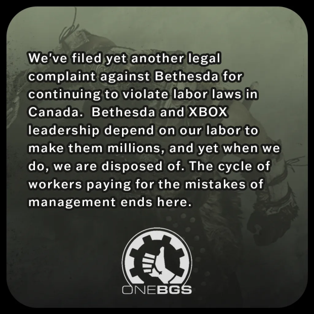Bethesda union files legal complaint calling Fallout announcements a smokescreen for labor law violations 5