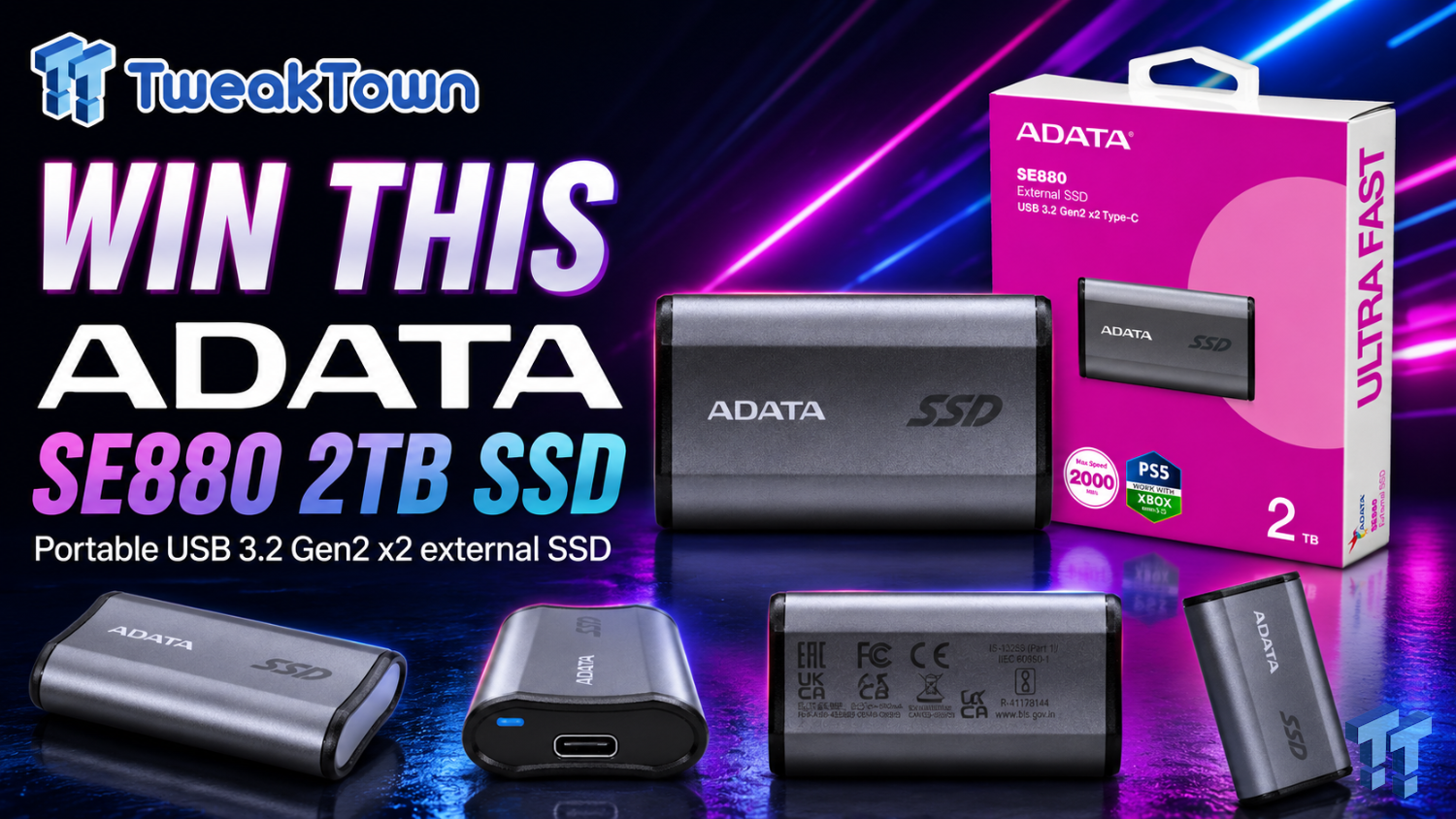 Giveaway: Win an ADATA SE880 2TB Portable External SSD