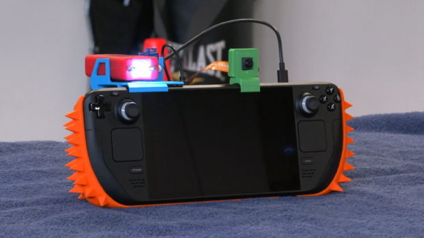 Redditor turns Steam Deck into a spike-covered, taser-equipped fortress to scare off family
