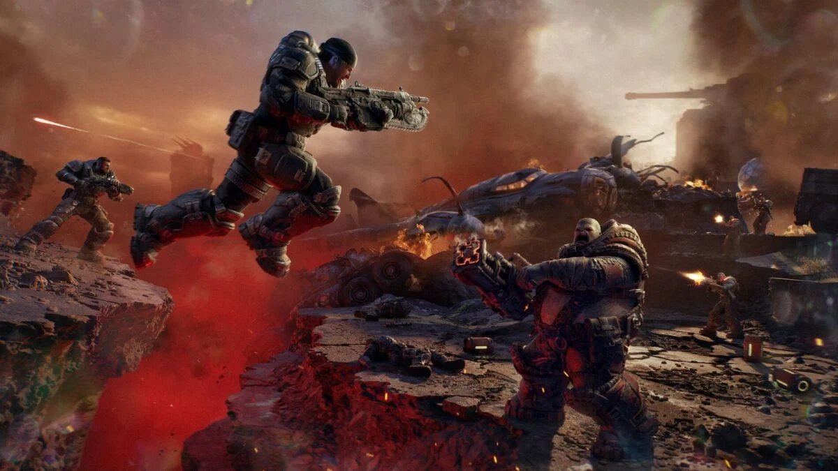 Leaked Xbox controller for Gears of War E-Day features a cracked volcanic rock design and blood-red Crimson Omen