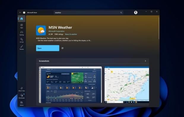 Windows 11 weather app uses more than 1GB RAM on its own 1