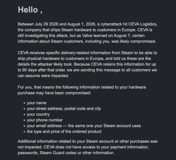 Valve warns Steam Machine and Steam Controller buyers in Europe to expect fake messages after logistics partner got hacked 1