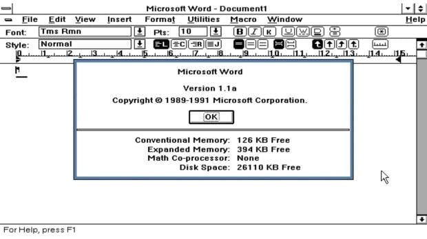 Before Copilot, before Clipp, Microsoft Word for Windows was a simple word processor.
