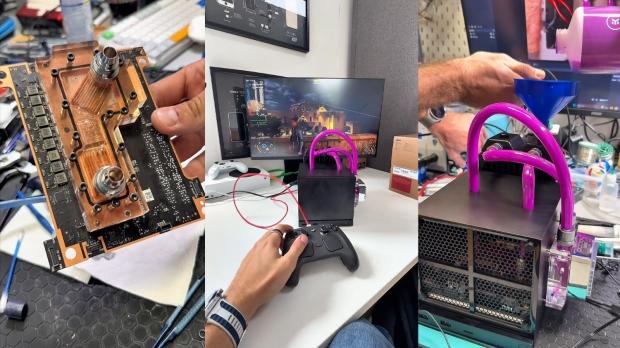 Modder builds liquid cooling system for Steam Machine reducing CPU and GPU temps by up to 30C