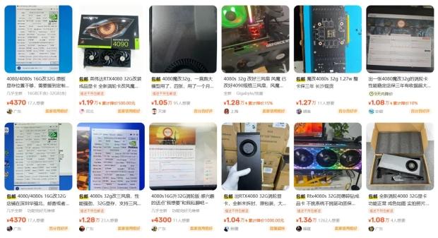 RTX 4080 graphics cards with 32GB VRAM spotted in China's second-hand GPU market 1