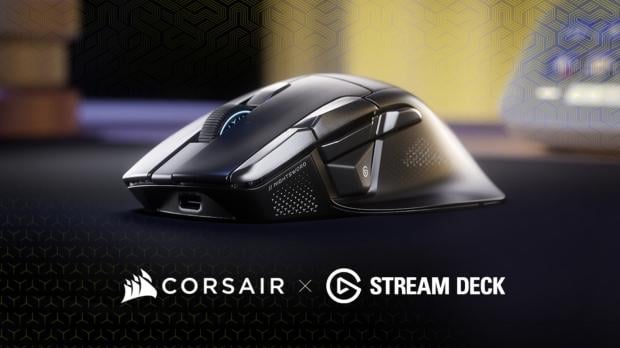 Corsair's NIGHTSWORD v2 WIRELESS SD mouse has a dedicated Stream Deck button 2