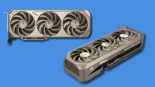 ZOTAC's 20th Anniversary Edition GeForce RTX 5080 features a titanium colorway and mirror-like backplate 2
