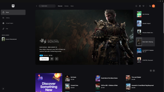 Linux support is coming to the reworked Epic Games Launcher, new app will run on Tauri instead of Unreal Engine
