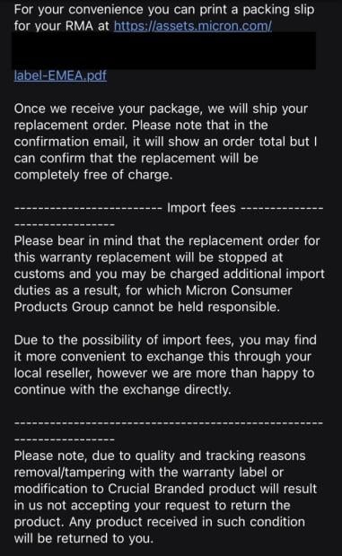 Crucial refuses to send back a user's defective RAM, also denies warranty replacement 1