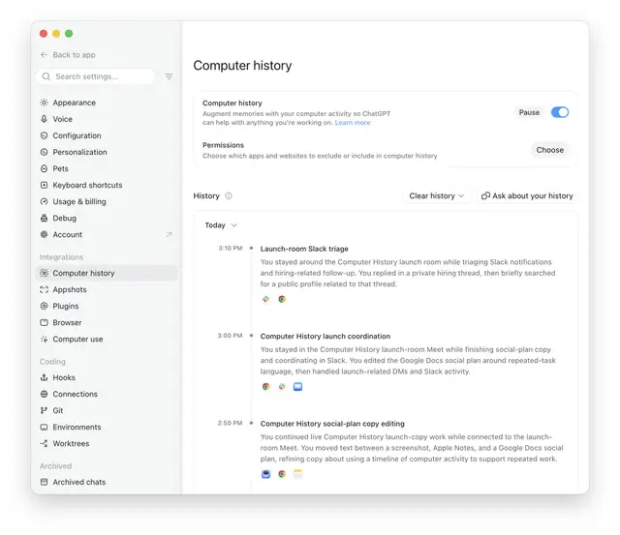 ChatGPT can now build a timeline of everything you do on your Mac 2