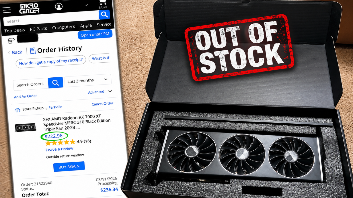 Redditor grabs a Radeon RX 7900 XT for just $226, even when it appeared 'out of stock'