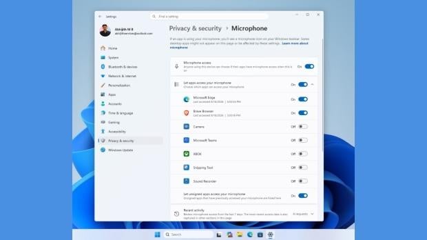 Windows 11 is adding enhanced privacy controls for desktop apps accessing hardware like your microphone, image credit: Windows Latest.