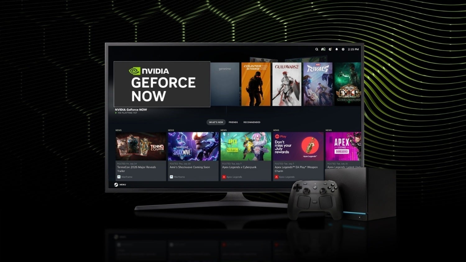 GeForce NOW is adding support for the Steam Machine and Steam Controller