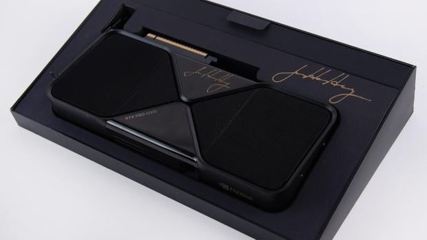 Jensen Huang signed NVIDIA RTX Pro 6000 graphics card sells for $57,450 at auction