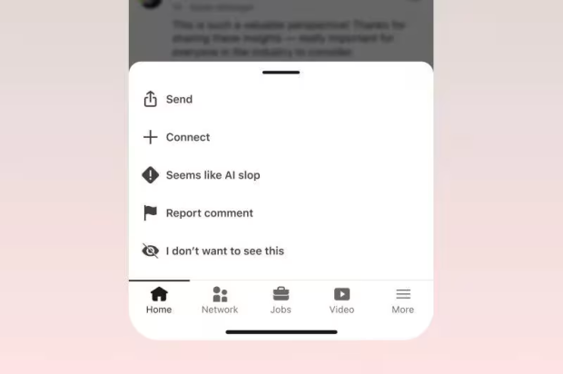 Over a million LinkedIn posts have been flagged as AI slop in the button's first month 1