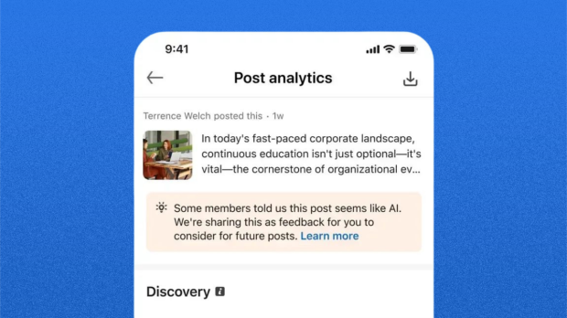 Over a million LinkedIn posts have been flagged as AI slop in the button's first month
