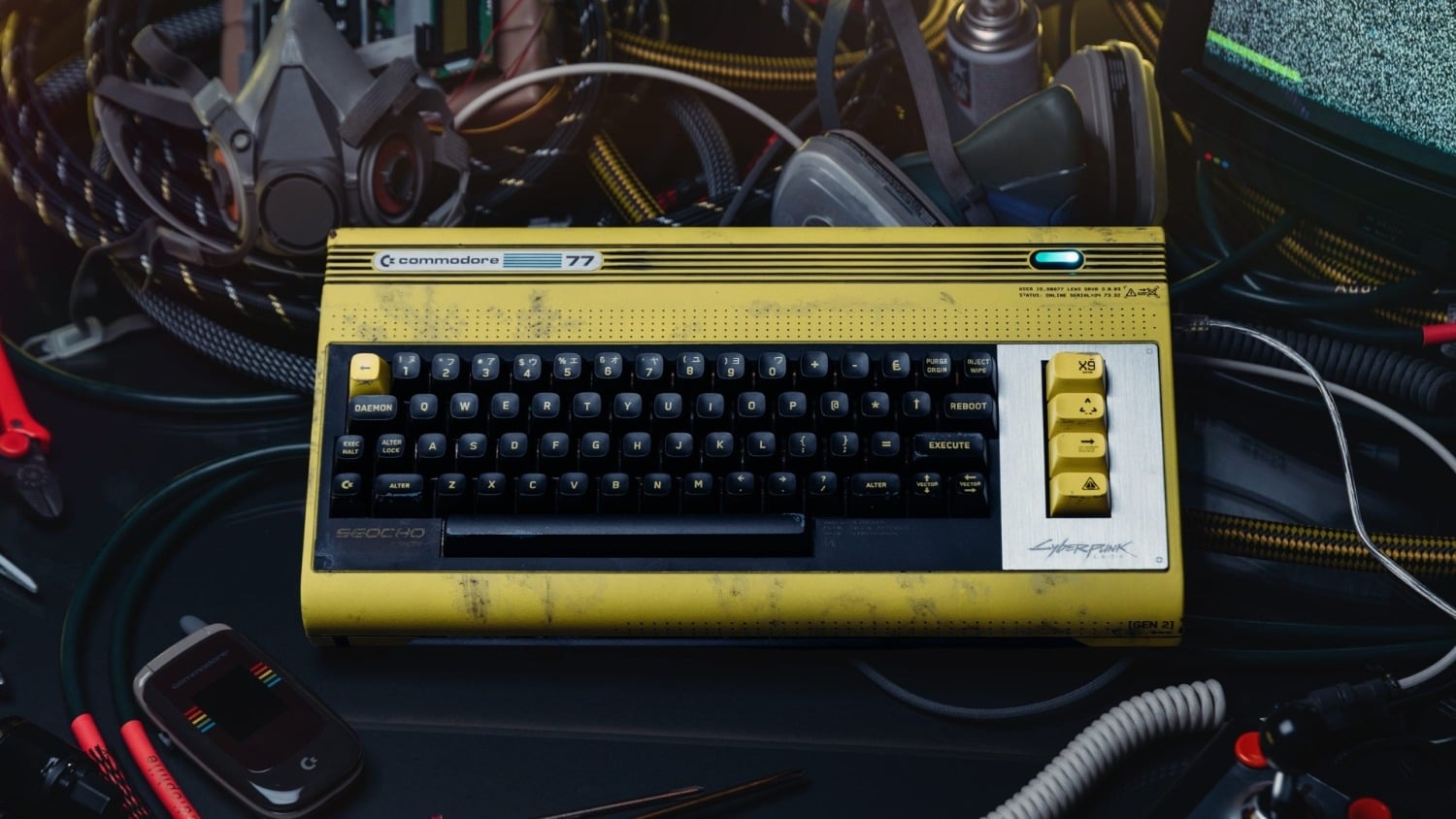 Commodore 77 is a special edition Commodore 64 Ultimate inspired by Cyberpunk 2077