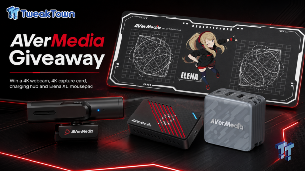 Win an AVerMedia 4K Webcam, Capture Card, Charging Hub and Mouse Pad