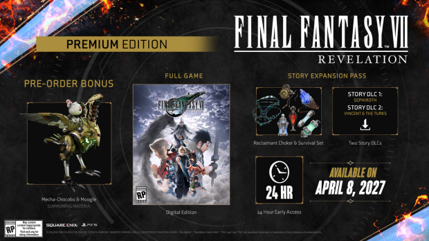 Final Fantasy 7 Revelations coming April 2027, Sephiroth and Vincent story expansions coming post-launch 3
