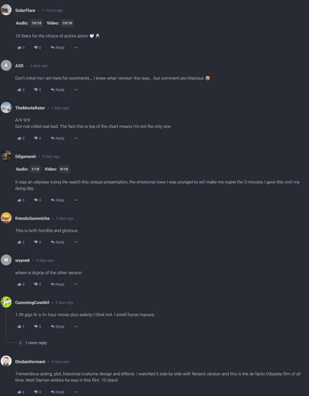 Thousands of pirates download the wrong The Odyssey after YIFY torrent gets mixed up with Nolan blockbuster 2