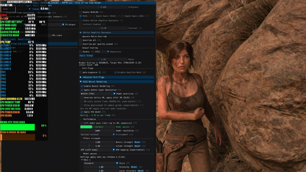 YouTuber runs DLSS 5 in two-pass mode in Rise of the Tomb Raider, improving image quality but tanking performance