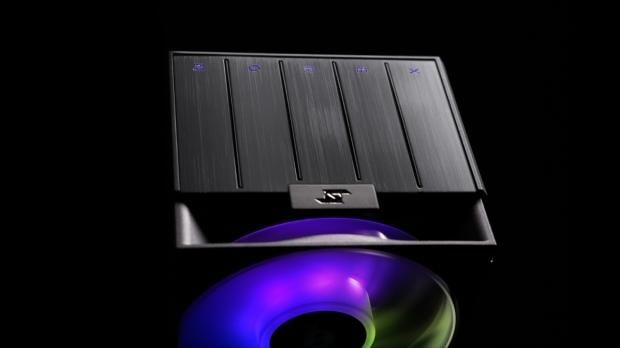 The new XERON NEX A61 ARGB air CPU cooler included a magnetic top panel, image credit: XERON.