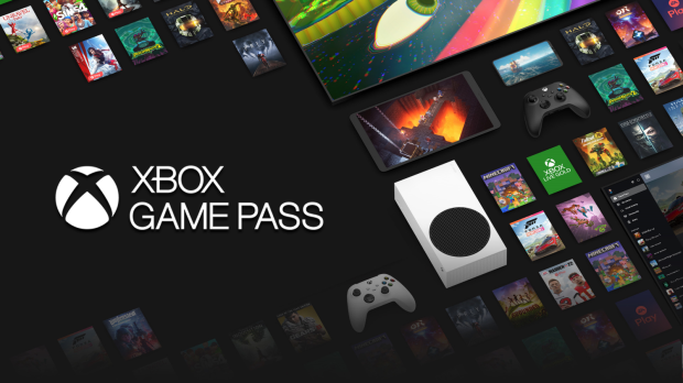 Microsoft прокомментировала слухи об изменениях в Xbox Game Pass Логотип сервиса Xbox Game Pass на фоне консоли