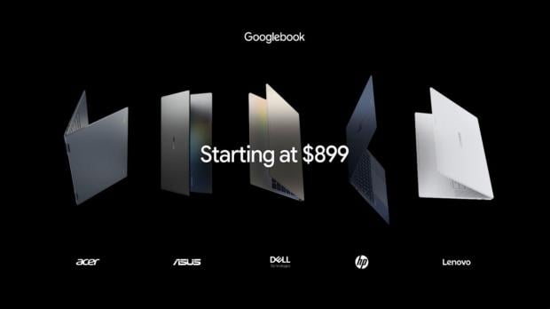 Google's new fleet of Googlebook laptops starts at $899 to take on premium Windows PCs and MacBooks