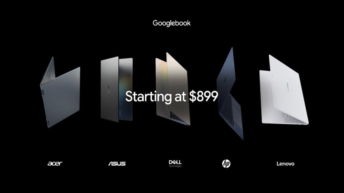 Google's new fleet of Googlebook laptops starts at $899 to take on premium Windows PCs and MacBooks