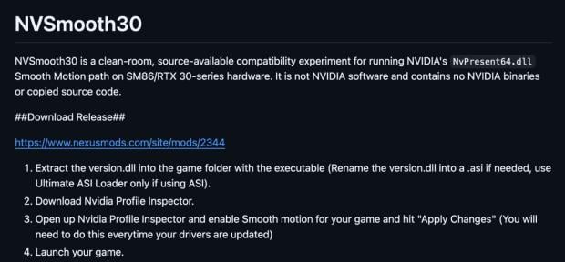 Modders get NVIDIA Smooth Motion running on RTX 30 GPUs without official support 4
