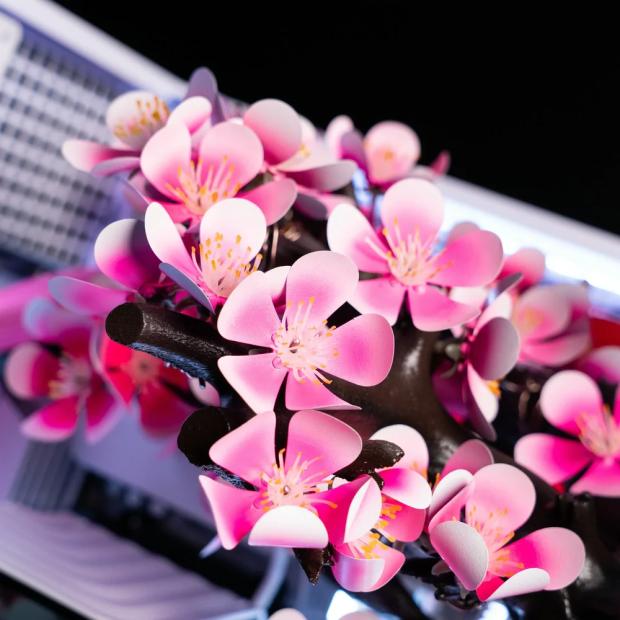 AFTERSHOCK's $14,200 Cherry Bloom gaming PC uses titanium flowers that bloom with heat 1