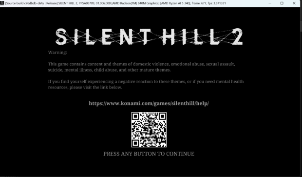 KytyPlus PS5 emulator boots Silent Hill 2 Remake on integrated graphics 1