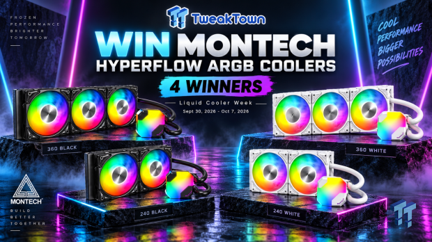 Giveaway: Win a MONTECH HyperFlow ARGB 240 or 360 AIO Liquid Cooler - Four Winners!