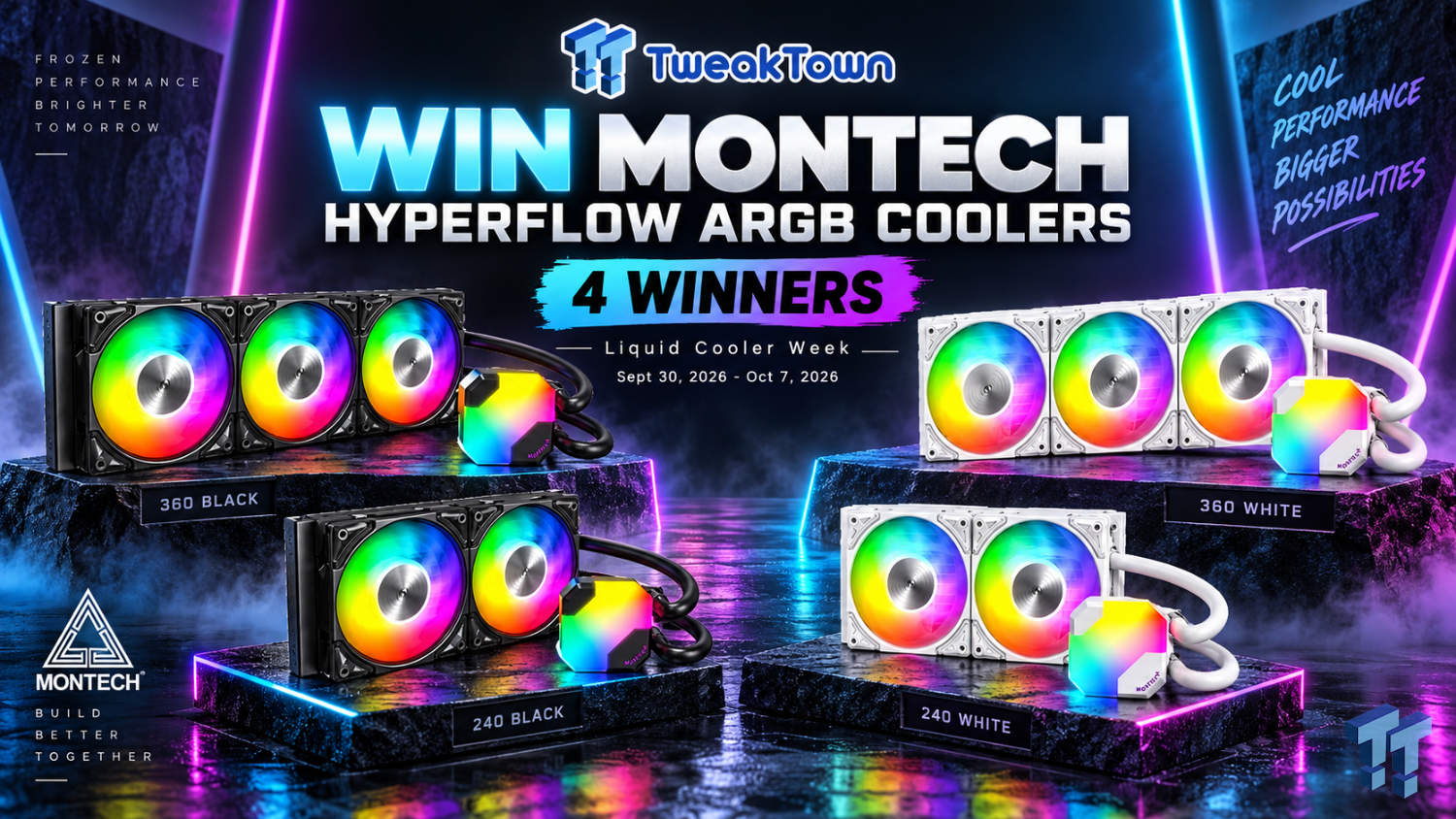 Giveaway: Win a MONTECH HyperFlow ARGB 240 or 360 AIO Liquid Cooler - Four Winners!