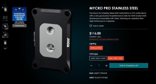 Thermal Grizzly's new water block already supports Intel's unreleased LGA1954 socket 5