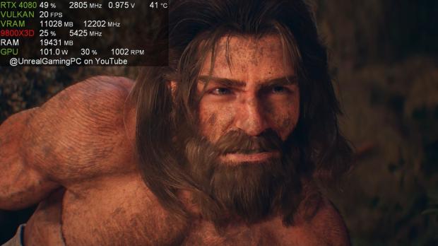 Marvel’s Wolverine запустили на ПК через эмулятор PS5 с частотой 20 FPS Кадр из Marvel's Wolverine с наложением показателей производительности эмулятора