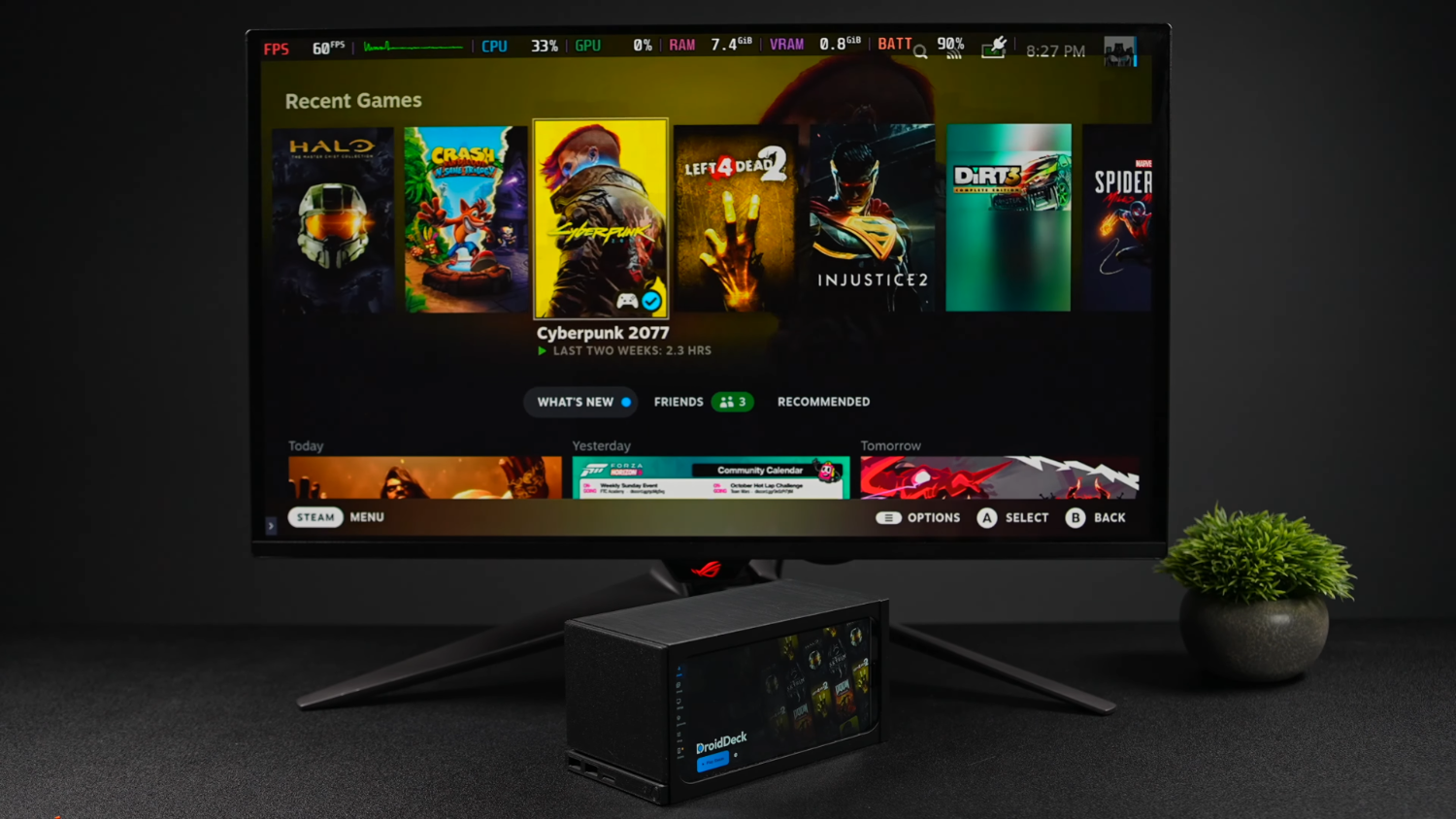 YouTuber builds miniature Steam Machine using RedMagic 11S Pro Android phone and 3D printed clamshell