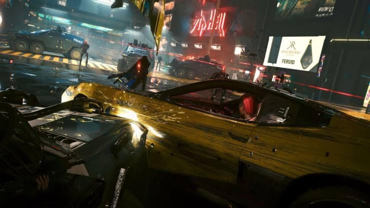 Cyberpunk 2077 mods add GTA-style fuel system and wanted-level HUD to Night City