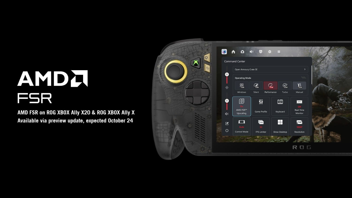 ASUS ROG Xbox Ally X and X20 handhelds get FSR 4.1 through preview driver