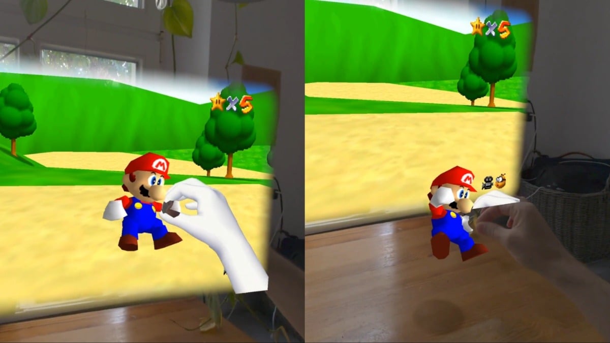 Super Mario 64 mixed reality port lets you pull Mario out of the game and onto your desk