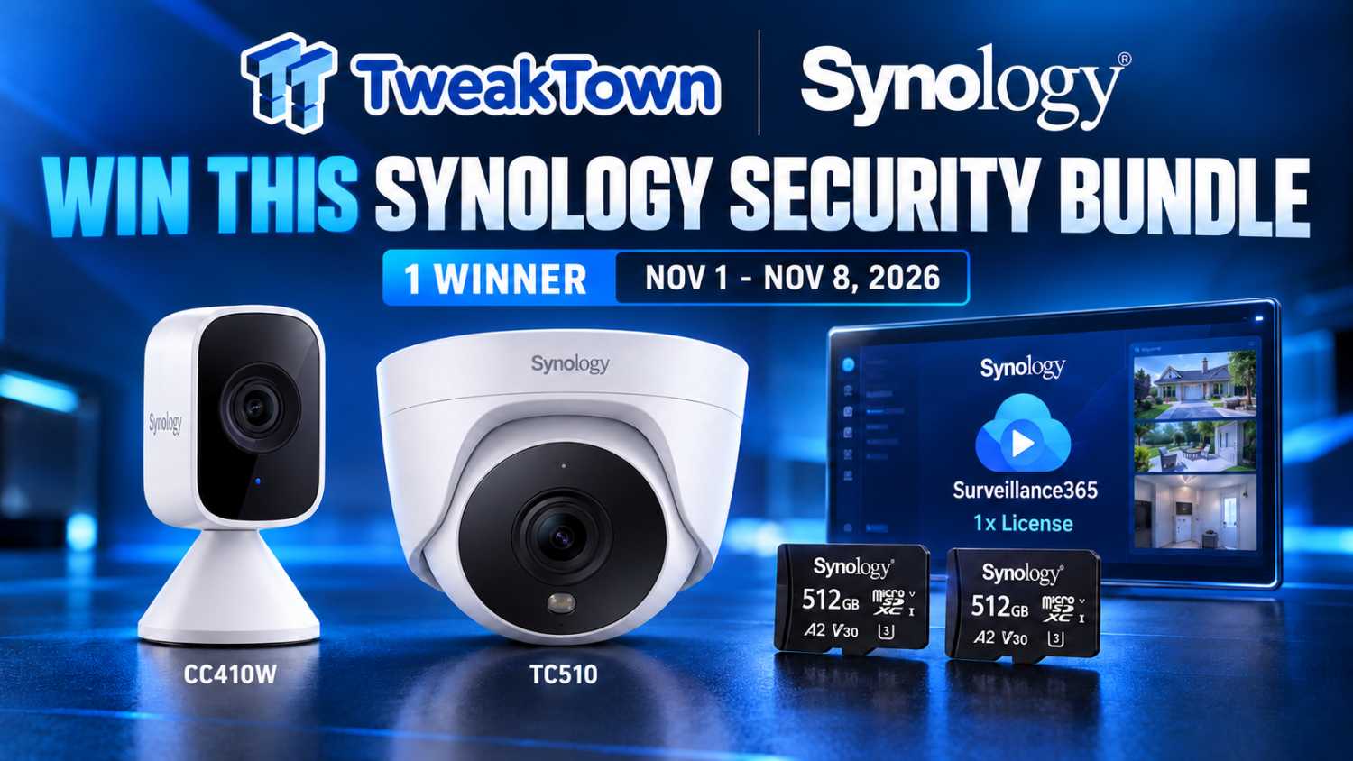 Win a Synology AI Security Camera Bundle with Surveillance365 and 1TB Storage