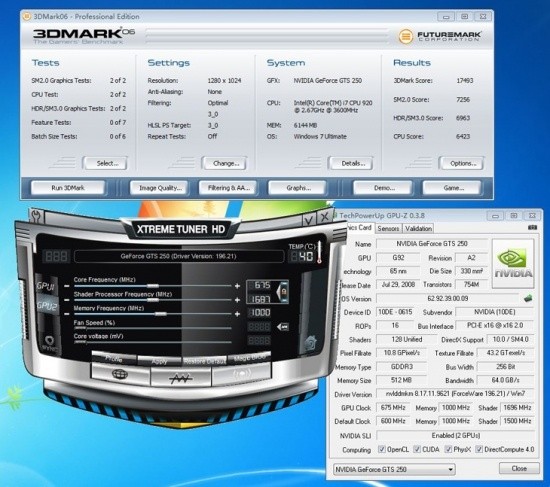 galaxy gt 250 video card benchmark